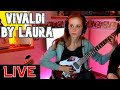 GIRL PLAYS VIVALDI ELECTRIC GUITAR LIVE ON STREAM (LAURA6100)