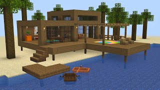 Minecraft - How to build a Wooden Beach House
