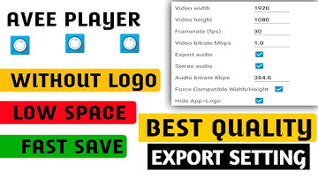 Avee player Export Settings