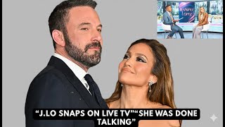 Jennifer Lopez SNAPS at Today Host Over Ben Affleck Question