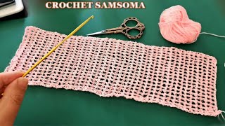 من قطعة كروشيه مستطيلة وفقط ببواقي الخيوط اليك فكرة لمشروع مربح بغرزة الشبكة 💰  SUPER IDEA CROCHET