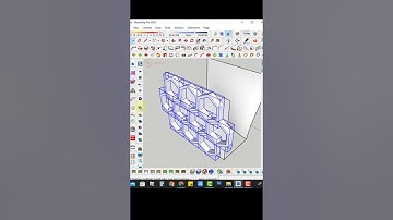 sketchup flowify making objek in follow 3 way curve wall #shortvideo