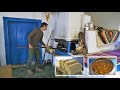 Baking Bread, Ukrainian Borsch in a Traditional Oven