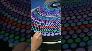 😍 HUGE Dot Painting 😍  #lydiamay #artvideos #dotting #tutorials #dotmandala #colortherapy