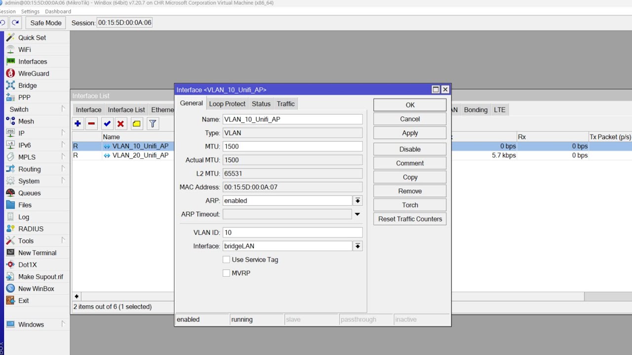 Mikrotik + Unifi AP VLAN Network