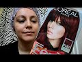 Dying my hair with Loreal Feria color R48 at home