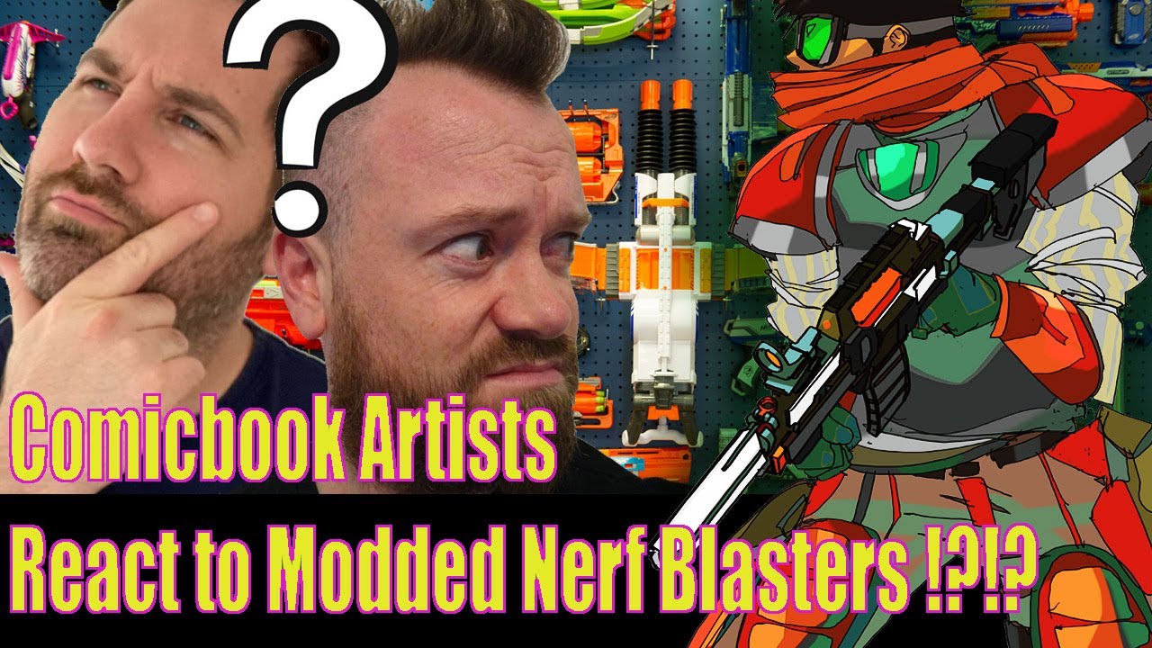 Comic book Artists React to Modded Nerf Blasters - { Tungsten Live #27 }