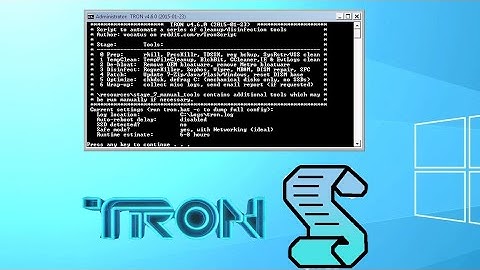 TRON Script - Remove Malware & Virus, speedup Windows PC - A guide to TRY recovery of compromised PC