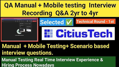 Manual Testing Interview Questions and answers | Mobile Testing Accessibility Testing Interview Ques