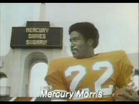 1979 MERCURY MORRIS (Miami Dolphins) SUBARU ad