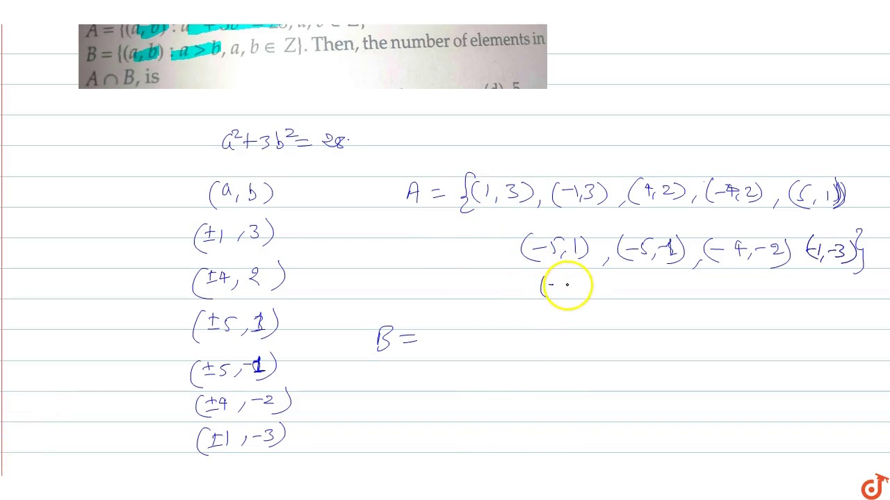 Let Z Be The Set Of All Integers And A A B A 2 3b 2 28 A B In Z B A B A Gt Youtube