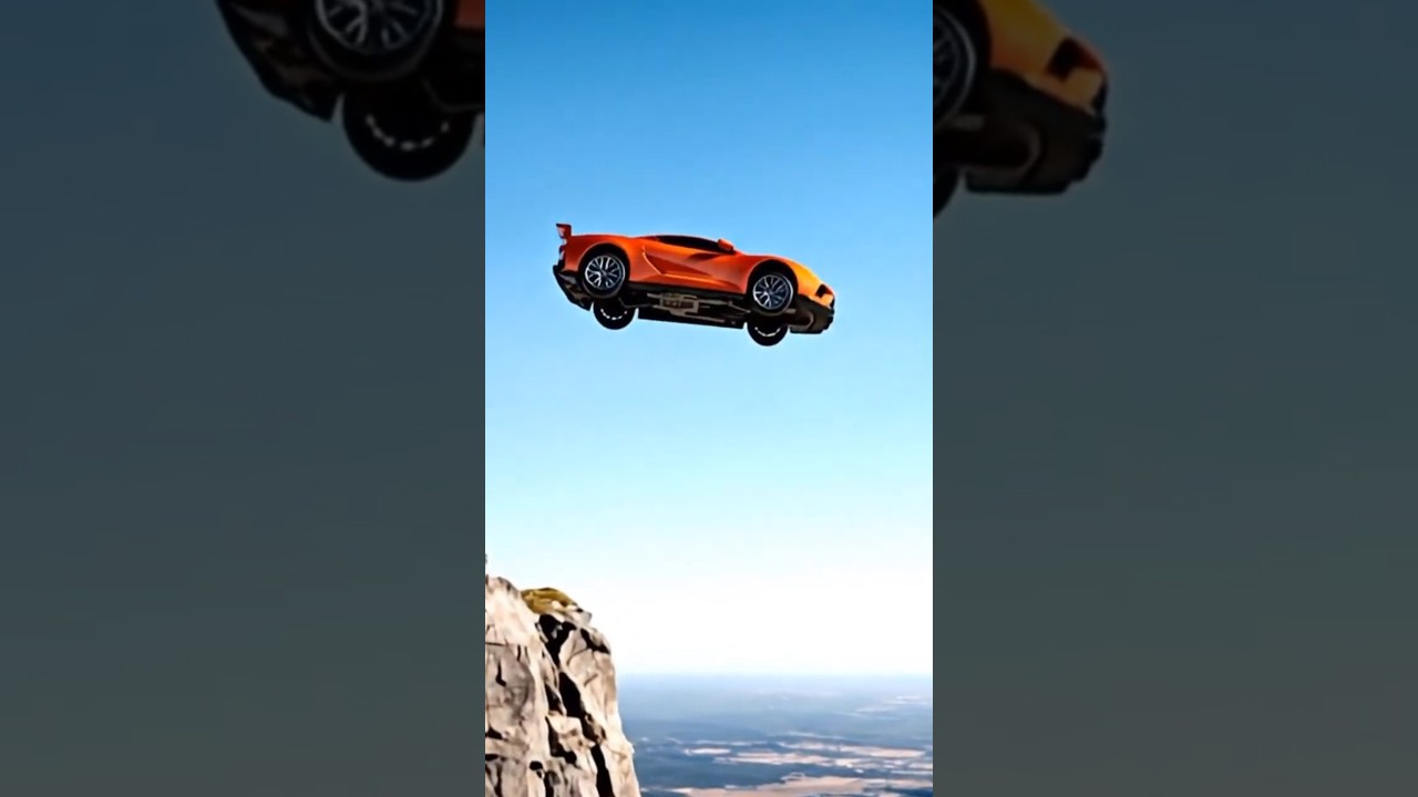 Just made an epic car video #cars #carracing #cliff #cliffjumping #transformers #underwater