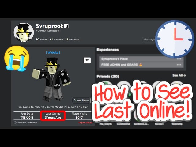 Last Online stat no longer recorded - Roblox Application and