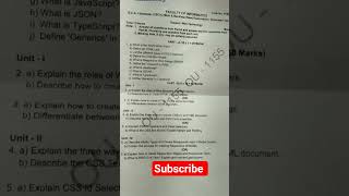 web technology question paper 2025#question #questionpaper #modelpaper