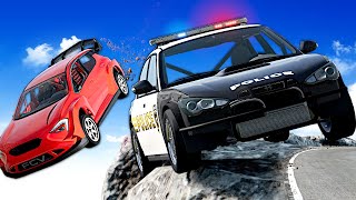 POLICE CHASE ON MOUNTAIN SIDE! (BeamNG)