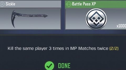 Call Of Duty Mobile Kill the same player 3 times in MP Matches twice Task Complete