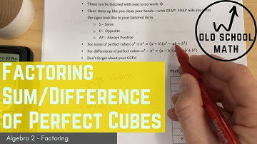 How to Factor Sum and Difference of Perfect Cubes (Algebra Factoring Tutorial)