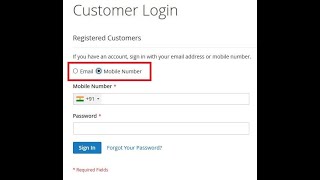 Login with Mobile Number - Sparsh Magento 2 Extension screenshot 5