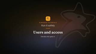 Your agent's users and access