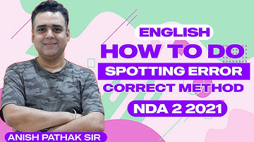 Correct Method to do Spotting Error - Never do these mistakes | NDA 2 2021 | NDA English