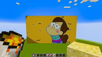 How To Draw in Minecraft ? | Pixel Art | Gravity Falls