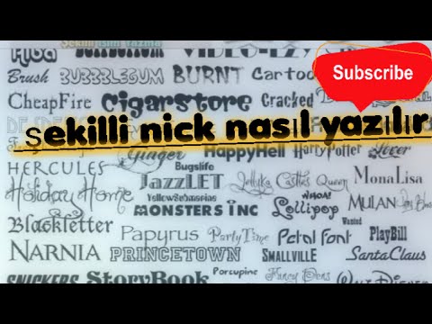 şekilli nick nasıl yazılır? şekilli isim yazma, şekilli yazı nasıl yazılır? 2022