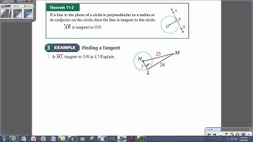 Lesson Tangent Lines and Circles