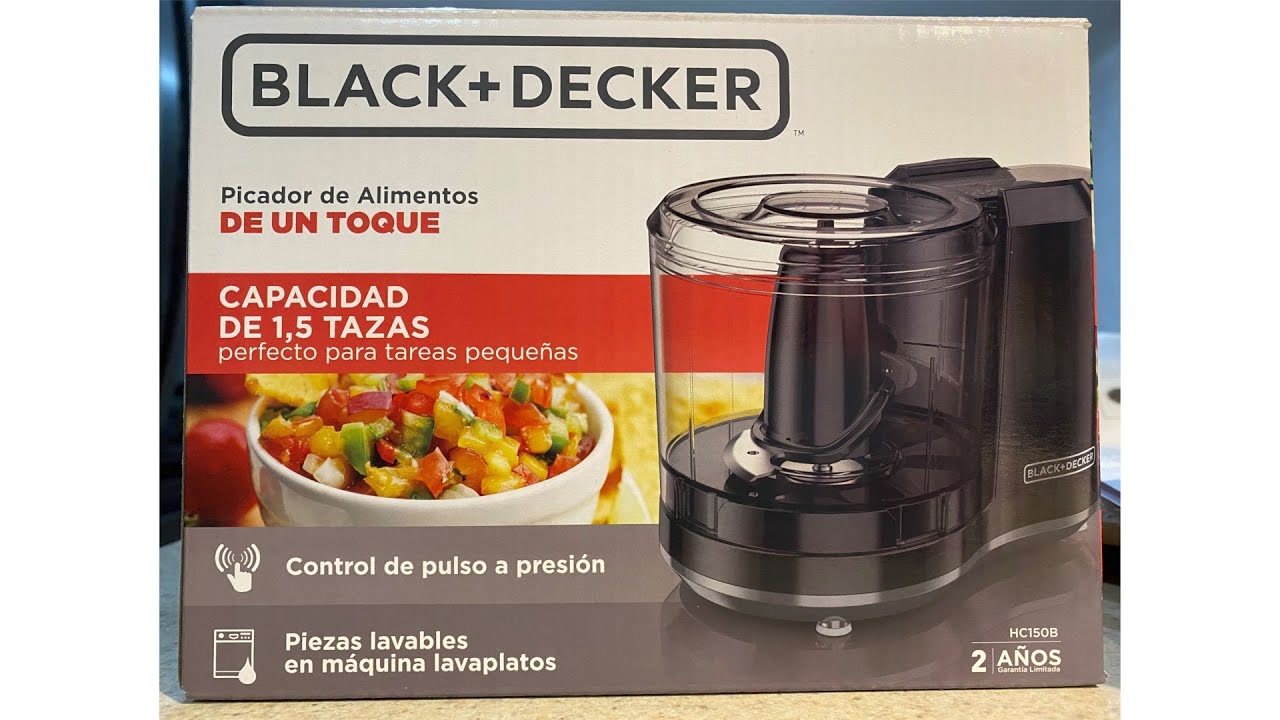 Black+Decker, HC150W, Procesador de alimentos, 1.5 tazas