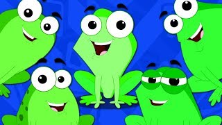 five little frogs nursery rhymes frogs song kids rhymes