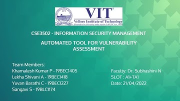 Automated tool for vulnerability assessment
