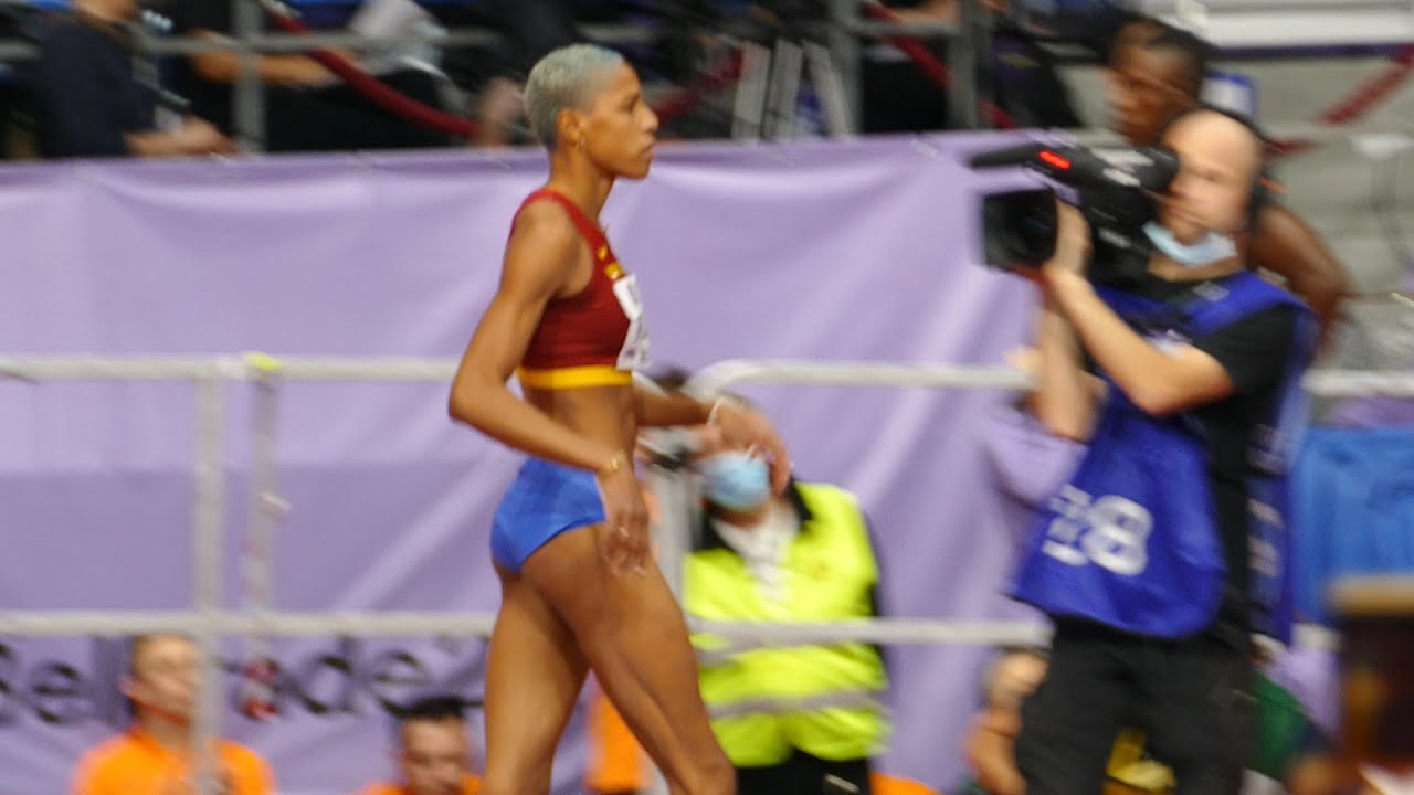 Incredible Women's Triple Jump Slow Motion Yulimar Rojas World Record Holder
