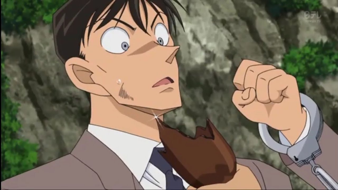 المحقق كونان : المحقق تاكاجي  يضع الاصفاد على يده بدل من القاتل  شوفو شو صار  😂 شاشه كامله