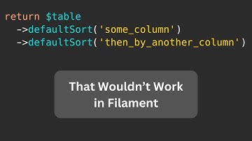 Filament DefaultSort by More than One Column?