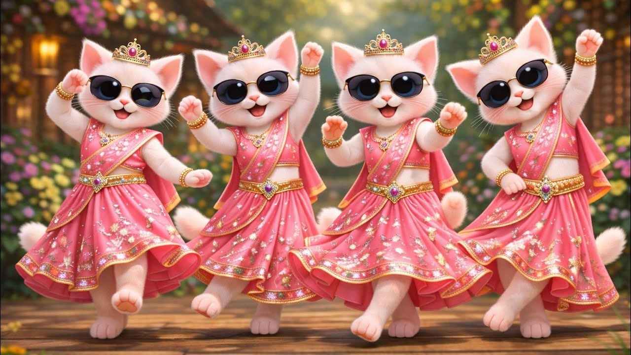 Cute Cats Dancing in Beautiful Dresses | Adorable Cat Dance - YouTube