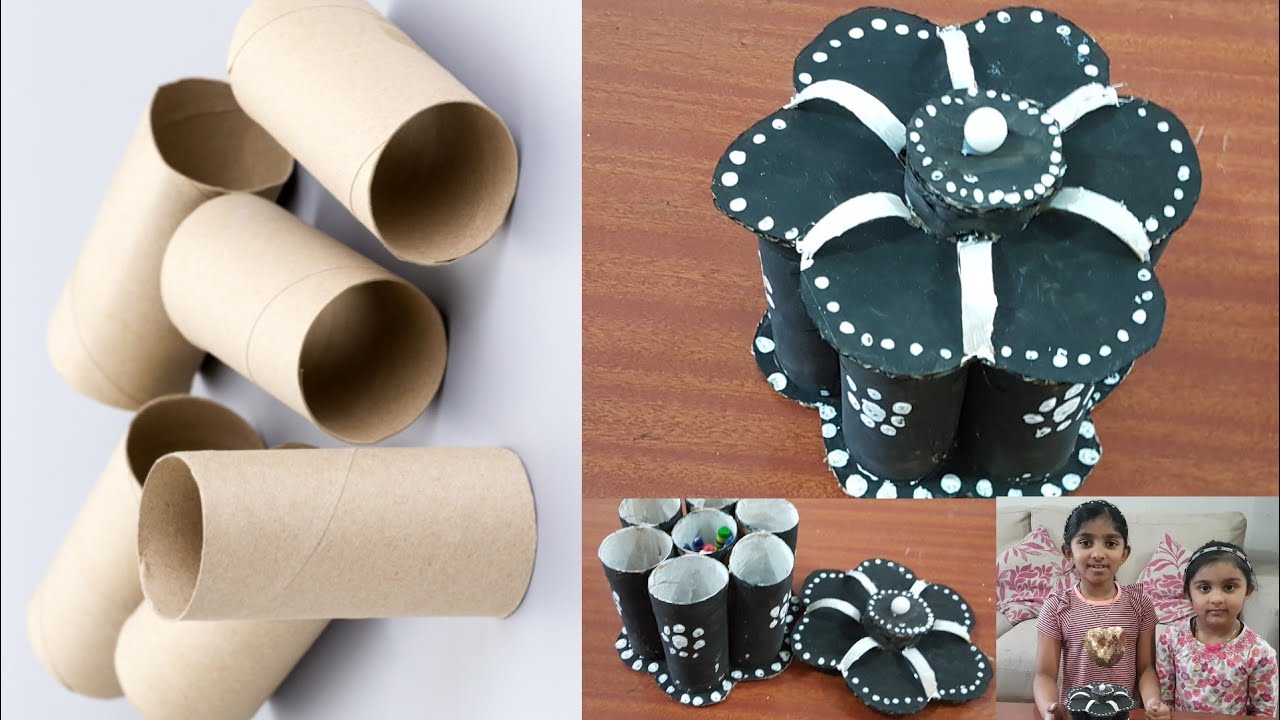 Toilet Paper Roll Craft( pencil holder) YouTube