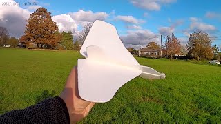 Foam Plate Glider catapult launch 20211121 Webbs Heath