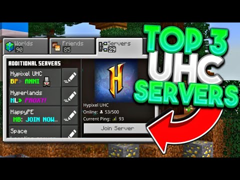 Top 3 Best Uhc Mcpe Servers 1 16 Minecraft Pe Pocket Edition Xbox Windows 10 Ps4 Switch Youtube