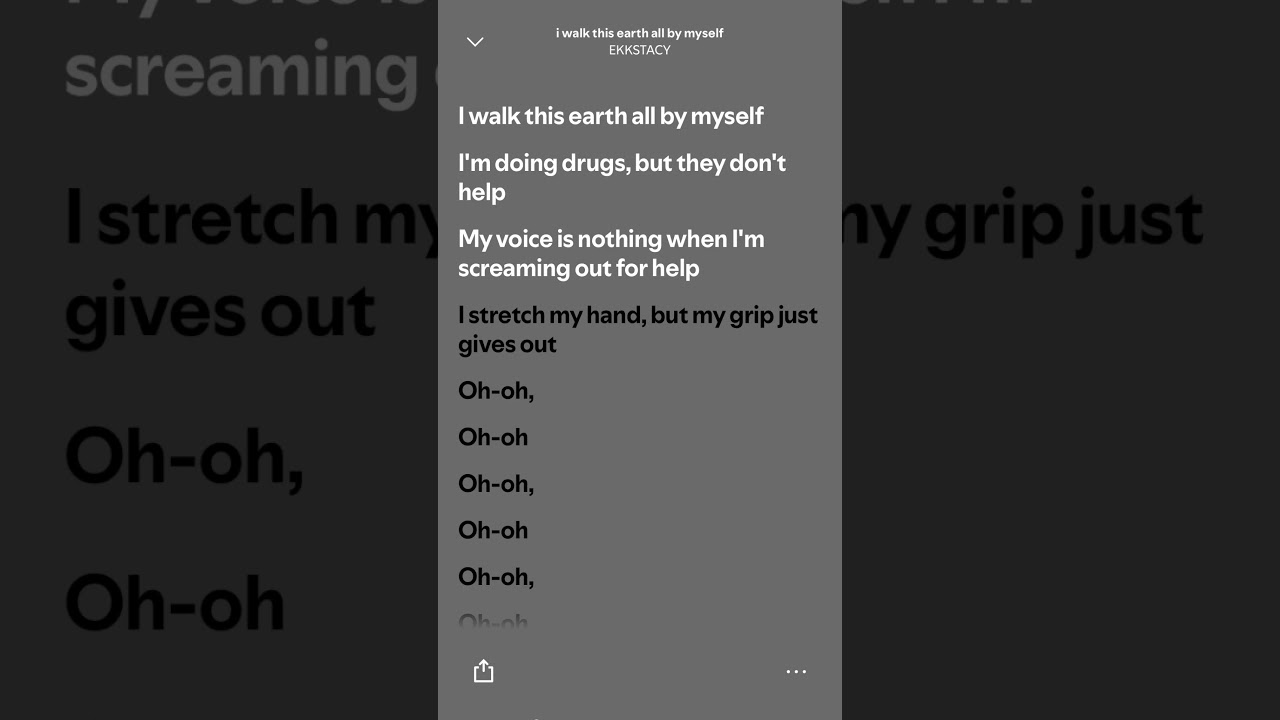 EKKSTACY - i walk this earth all by myself 