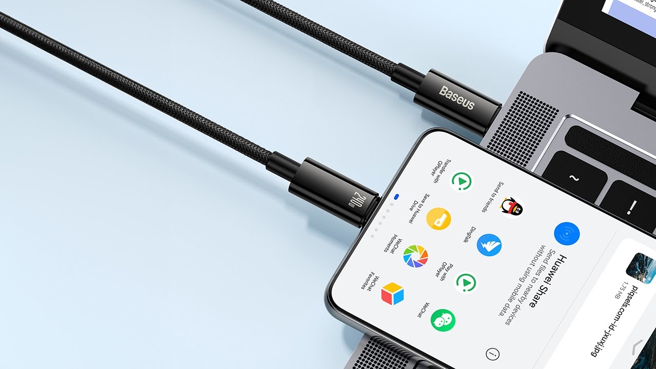 Baseus Tungsten Gold Fast Charging Data Cable (240w, 3m).