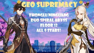 Genshin Impact- Zhongli + Ningguang Duo Spiral Abyss 12 (9 STARS)