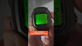 Casio W800H Light Brightness Test