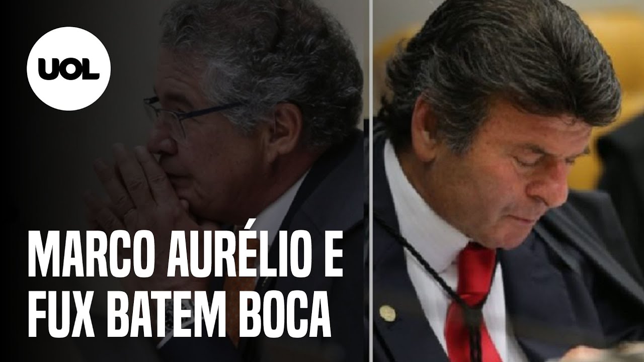 Em julgamento, Marco Aurélio e Fux batem boca: 