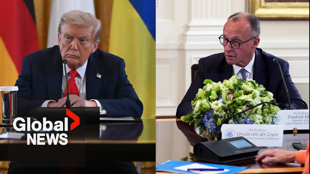 German chancellor "can't imagine" Trump-Zelenskyy-Putin meeting without ceasefire