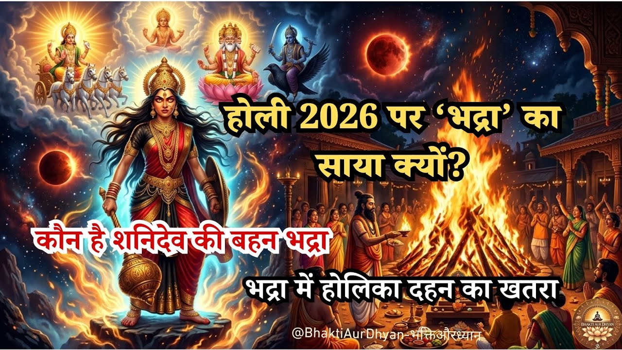 होली 2026 पर ‘भद्रा’ का साया क्यों? कौन है शनिदेव की बहन भद्रा | Holika Dahan Muhurat 3 March 2026