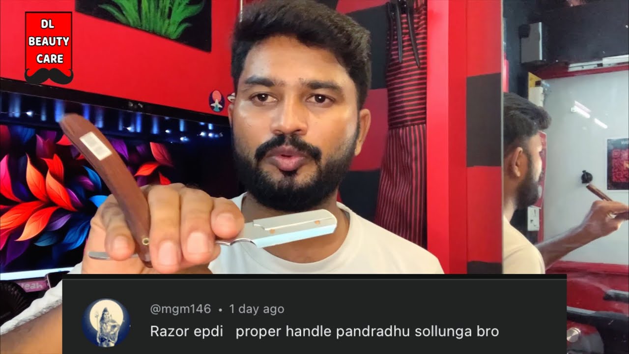 🔴⚫ Proper way to use barber razor shaving #barberrazor #salonrazor #dl ...