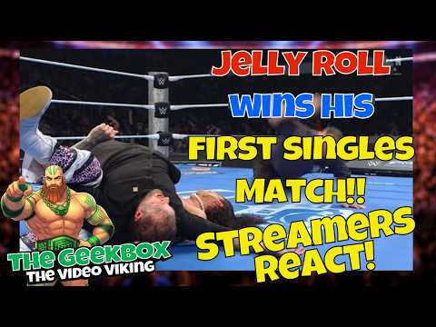 Video Streamers React! Jelly Roll wins his first singles match! #wwe #smackdown #wrestling