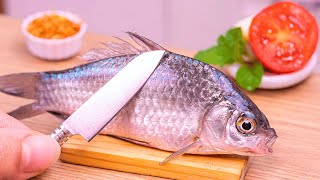 Best Of Food Mini Cooking Videos | Cooking Small Fish Recipe In Miniature Kitchen