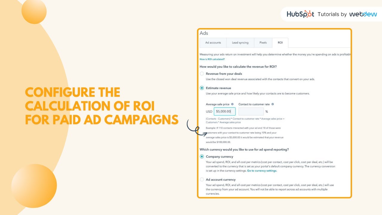 How to configure the calculation of ROI for paid ad campaigns in ...