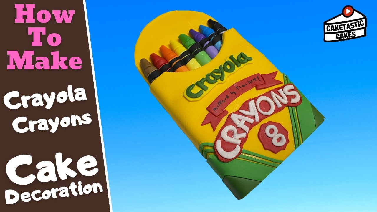 Crayola Crayons Cake Topper Tutorial How to Make Crayons Cake