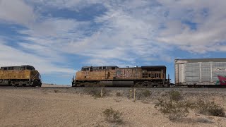 4k-UP's Cima Sub in 4k.  Grain, Coal, Manifest, Autorack, Intermodal between Jean and Sloan